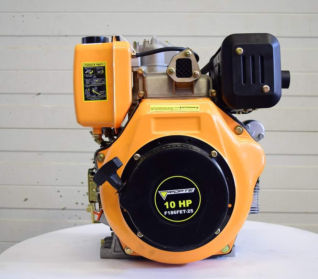 купить двигатель Forte F186FET-25 с мощностью в 10 л. С.  под шлиц