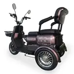 Электротрайк FADA TENi (трёхколесный электроскутер) кофейный, фото , изображение 3