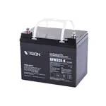 Акумуляторна батарея Vision FM, 12V, 33Ah, AGM, image 