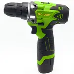 Шуруповёрт аккумуляторный ProCraft INDUSTRIAL РA-12Li 12В Li-Ion 2.0Ач щёточный 22Нм 0-1200 об/мин с АКБ и ЗУ (в комплекте), фото 