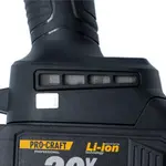 Шлифмашина аккумуляторная ProCraft PGA-20 20В Li-Ion 4.0Ач бесщёточная 125мм 2 скорости 0-3200/7500 об/мин плавный пуск стабилизация и регулировка оборотов с АКБ и ЗУ в комплекте, фото , изображение 8