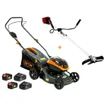 Газонокосарка акумуляторна GTM BLM42 + АКБ і ЗП + Коса акумуляторна BC36/340BL, image 