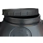 Бидон 48 л черный горловина 28 см ПБ, фото , изображение 2