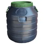 Бидон 60 л черный низкий черный горловина 28 см ПБ, фото 