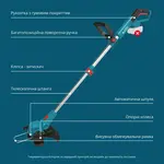 Триммер аккумуляторный Könner&Söhnen KS CST‑20V set с АКБ и ЗУ, фото , изображение 4