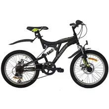 Велосипед Crosser Smart GFRD / рама 13" (чорний з салатовим), image 