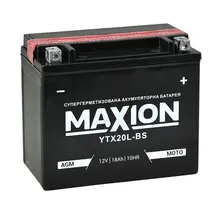 Акумулятор MAXION AGM 12V 18A R+ (правий +) YTX 20L-BS, image 