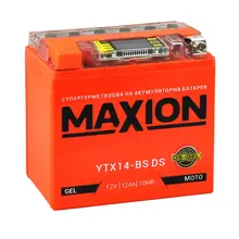 Акумулятор MAXION 12V 12A L+ (лівий) YTX 14-BS DS (DS-iGEL), image 