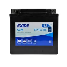 Акумулятор EXIDE ETX 14L-BS EXIDE (12V, 12A), image 