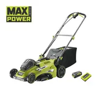 Газонокосилка аккумуляторная Ryobi RLM36X46H50PG, 36В MAX POWER, 1х5.0Ач, 46см, 45л, 17.8кг, 20-70мм, с функцией Power-Assist, фото 