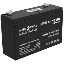 Акумулятор Logicpower AGM LPM 6-12 AH, image 
