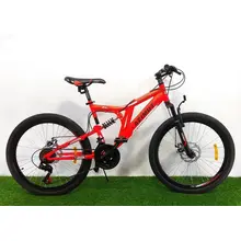 Велосипед Azimut Blackmount FR / D 24 "(2019) / рама 16" червоний/сірий/синій, image 