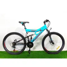 Велосипед Azimut Tornado GFRD (2019) / рама 19" (блакитний/червоний/жовтий), image 