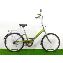 Велосипед Салют 2409 24"/ рама 17" сіро-зелений/червоно-чорний/біло-червоний, image 