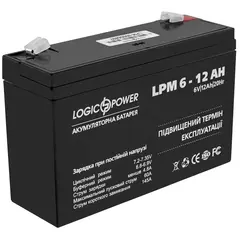 Аккумулятор Logicpower AGM LPM 6-12 AH, фото 