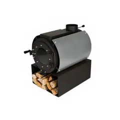 Печь отопительная Экожар DS Classic с кожухом серебряный, фото 