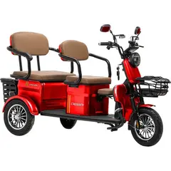 Электротрайк Crosser TR4 Vagon (трехколесный электроскутер) красный 800w, фото 