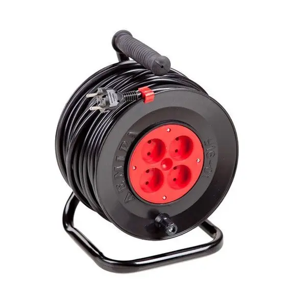 Подовжувач Лемира У16-01 (ПВС 2х1.5, К/З, Т/З, 50м.) на катушке, image 