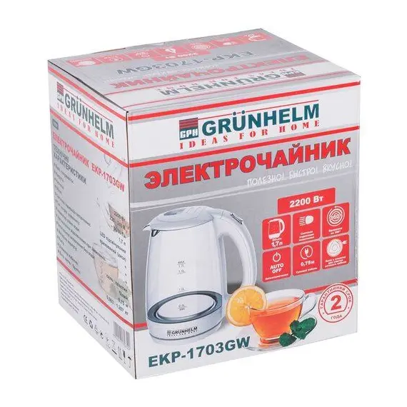 Електрочайник GRUNHELM EKP-1703GW, фото , изображение 7
