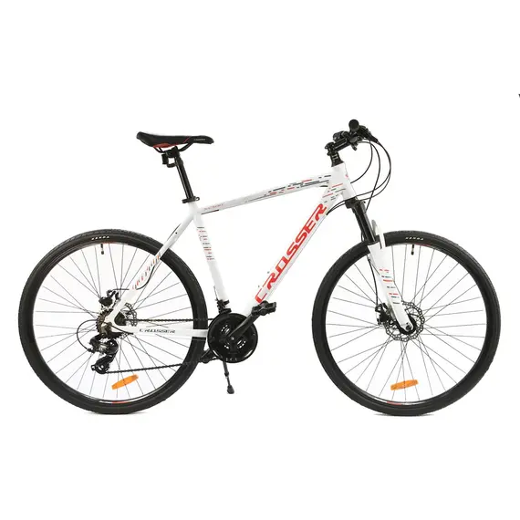 горный (MTB) найнер взрослый велосипед Crosser Hybrid 28" / рама 21" (белый), фото 