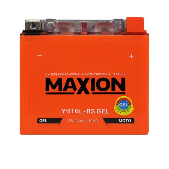Акумулятор MAXION Gel 12V 14A R+ (правий +) YB 16L-BS, image _ab__is.image_number.default