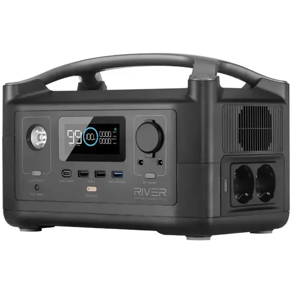 Портативная зарядная станция EcoFlow RIVER (288 Вт·ч), 600 Вт, 768Вт/час, Li-NCM, фото 