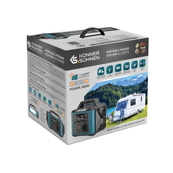 Портативная зарядная станция Konner&Sohnen KS 300PS, 300 Вт, 296Вт/час, Li-Ion (литий-ионный), фото , изображение 9
