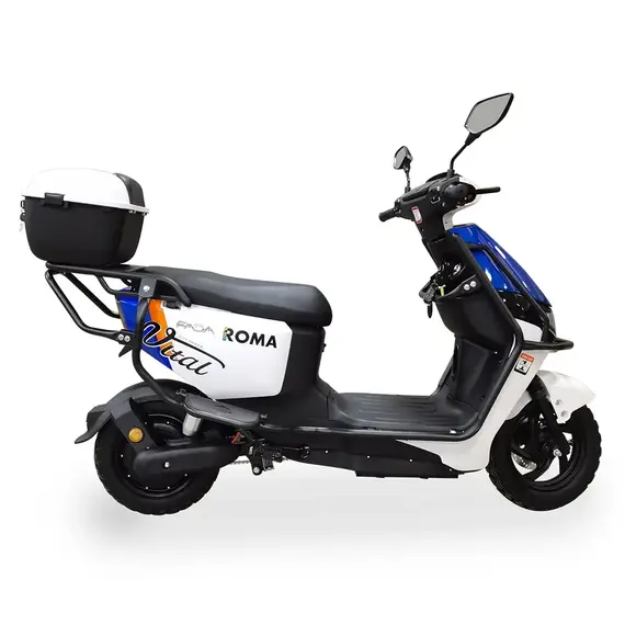Электрический скутер Fada Roma 1200W (Бело-Синий), фото , изображение 3