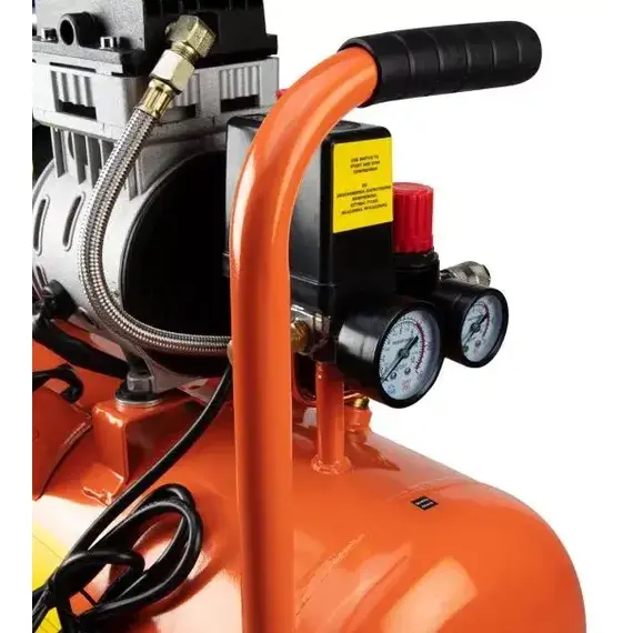 Компрессор воздушный Neo Tools 12K021, безмасляный, 800Вт, 24л, 8бар, 125л/мин, 2-х поршневой, IP20, фото , изображение 2