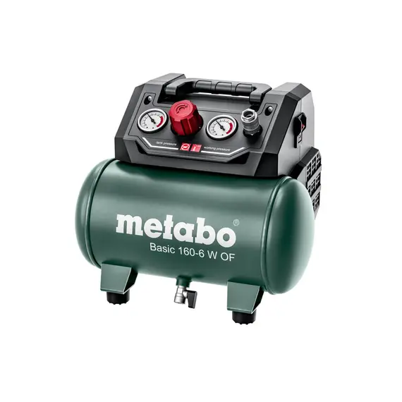 Компресор Metabo BASIC 160-6 W OF PBASIC 160-6 W OF, ресивер 6л, 900Вт, 160л/хв, 8 бар, 8.4кг, image 