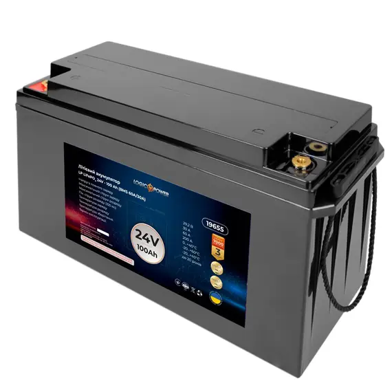 Акумулятор для ДБЖ LogicPower LiFePO4 24V-100 Ah BMS 60A/30А (LP19655), image _ab__is.image_number.default