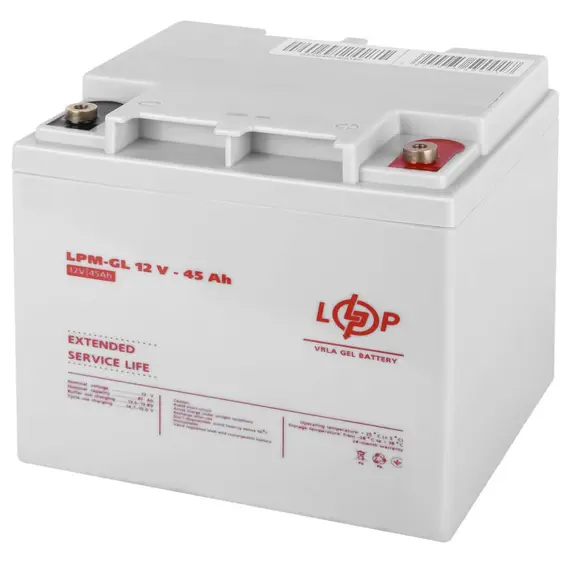 Акумулятор гелевий Logicpower LPM-GL 12V - 45 Ah, image _ab__is.image_number.default