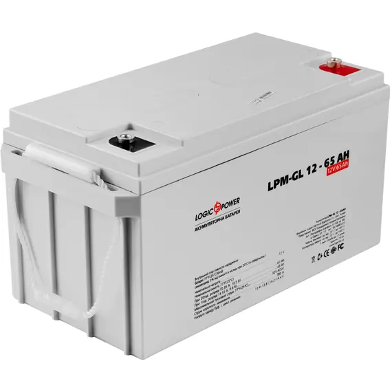 Акумулятор гелевий Logicpower LPM-GL 12 - 65 AH, image 