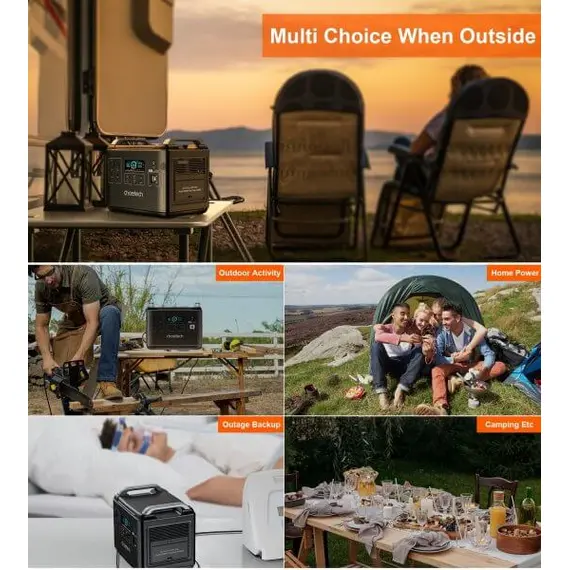 Портативна зарядна станція Choetech BS006-EU-BK, 2000 Вт, 1997Вт/час, LiFePO4 (літій-залізо-фосфатний), image _ab__is.image_number.default