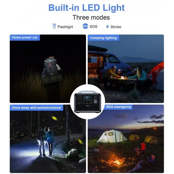 Портативна зарядна станція Choetech BS005-EU-BK, 1200 Вт, 960Вт/час, LiFePO4 (літій-залізо-фосфатний), image _ab__is.image_number.default