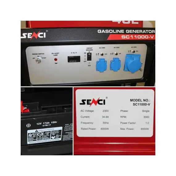 Бензиновый генератор Senci SC 11000V (8 кВт), фото , изображение 10
