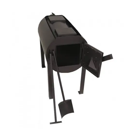 Дров'яна піч опалювальна Екожар Про 150 з двома варильними поверхнями, image 