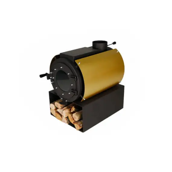 Піч опалювальна Екожар DS Classic з варильною поверхнею + кожух золотий, image 