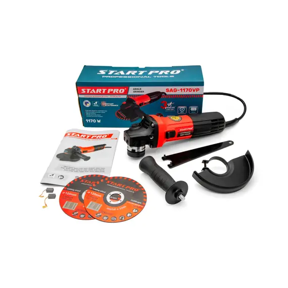 Шлифмашинка угловая Start Pro SAG-1170 VP (диаметр диска: 125мм), фото , изображение 13
