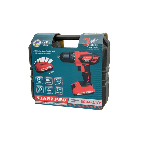 Шуруповерт акумуляторний START PRO SCD4-21/2 (2 акум.), image _ab__is.image_number.default
