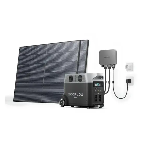 Комплект енергонезалежності EcoFlow PowerStream - мікроінвертор 800W + зарядна станція Delta Pro + 2 x 400W стаціонарні сонячні панелі, , 3600Вт/час, LiFePO4 (літій-залізо-фосфатний), image _ab__is.image_number.default