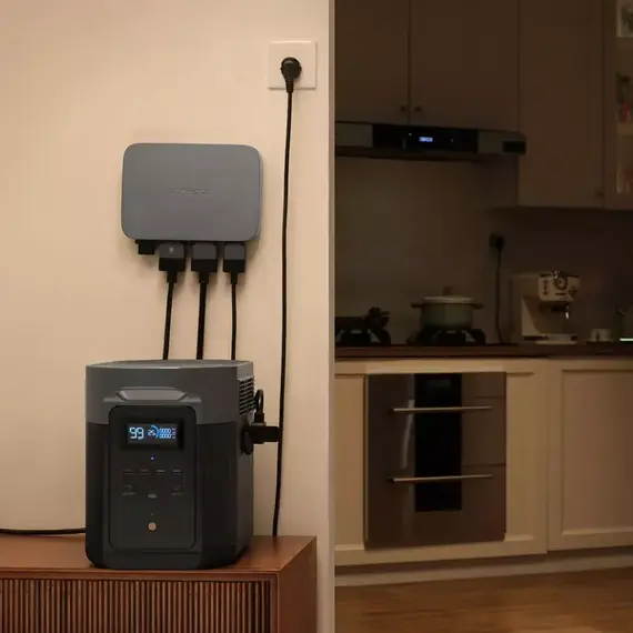 Комплект енергонезалежності EcoFlow PowerStream - мікроінвертор 800W + зарядна станція Delta Pro + 2 x 400W стаціонарні сонячні панелі, , 3600Вт/час, LiFePO4 (літій-залізо-фосфатний), image _ab__is.image_number.default