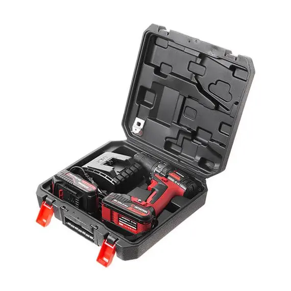 Дриль-шурупокрут акумуляторний INTERTOOL WT-0328 20 В, 35 Nm, 0-400/0-1500 об/хв, 0,8-10 мм, літій-іон, 2x2.0 Ач, ЗП, кейс, image _ab__is.image_number.default