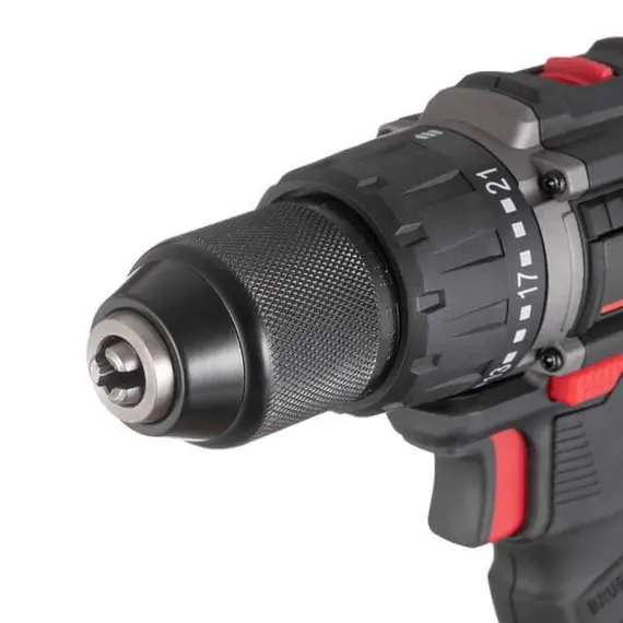 Дриль-шурупокрут акумуляторний INTERTOOL WT-0360 з безщітковим двигуном 20 В, 60 Nm, 0-500/0-2000 об/хв, 2-13 мм, літій-іон, 2.0 Ач, ЗП 2А, кейс, image _ab__is.image_number.default