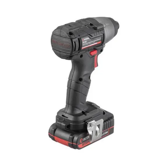 Шурупокрут ударний (гвинтокрут) акумуляторний INTERTOOL WT-0362 з безщітковим двигуном 20 В, 200 Nm, 0-2900 об/хв, 0-4000 уд/хв, 1/4", літій-іон, 2.0 Ач, ЗП 2А, кейс, image _ab__is.image_number.default