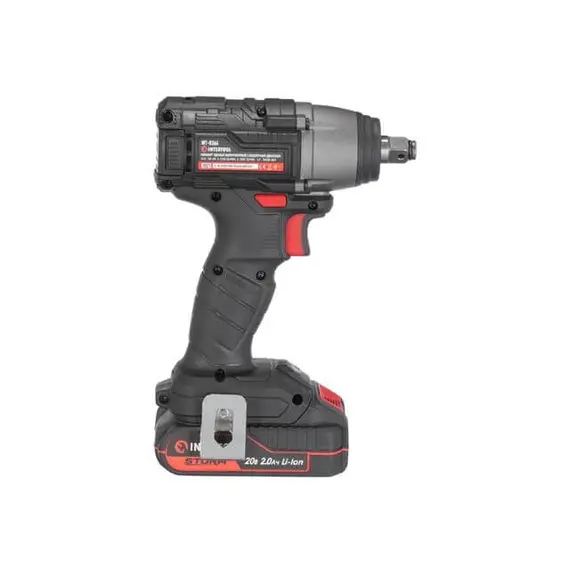 Гайковерт ударный аккумуляторный INTERTOOL WT-0364 с бесщеточным двигателем 20 В, 300 Нм, 0-2500 об/мин, 0-3000 уд/мин, 1/2", Li-ion, 2.0 Ач, ЗУ 2 А, кейс, фото , изображение 5