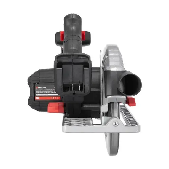 Пила дисковая аккумуляторная Intertool WT-0371 с бесщеточным двигателем 20 В, 4500 об/мин, угол 90'-45', глубина распила 62/45 мм, диск 190мм*20мм, без ЗУ и АКБ, фото , изображение 8