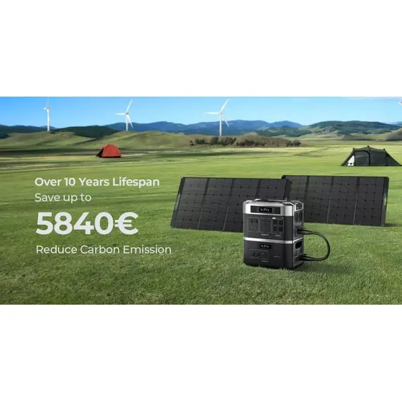 Зарядна станція OUKITEL BP2000E 2000Вт, 2200 Вт, 2048Вт/час, LiFePO4 (літій-залізо-фосфатний), image _ab__is.image_number.default