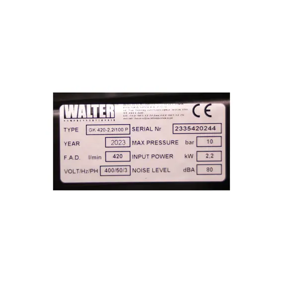 Компресор поршневий WALTER GK 420-2,2/100 P, image _ab__is.image_number.default