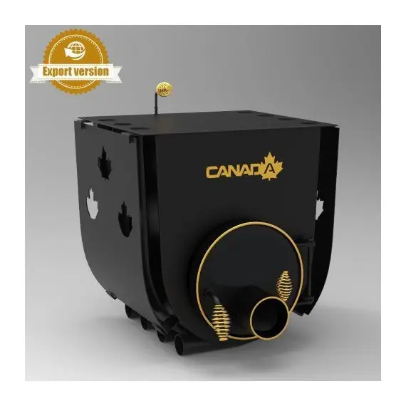 Піч калориферна для дому та дачі Canada О2 з варильною поверхнею, зі склом + перфорація, image _ab__is.image_number.default